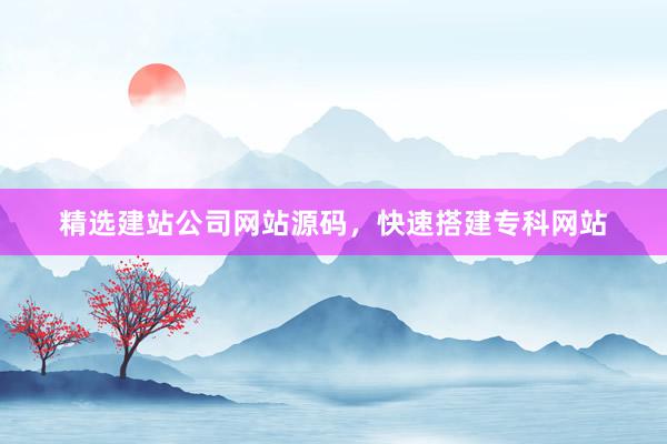 精选建站公司网站源码，快速搭建专科网站